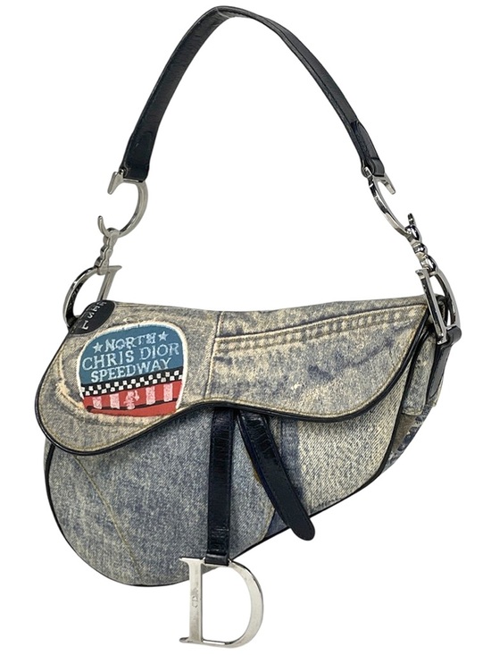 Dior Handbags - Christian Dior Limited Edition Speedway Denim Saddle Bag